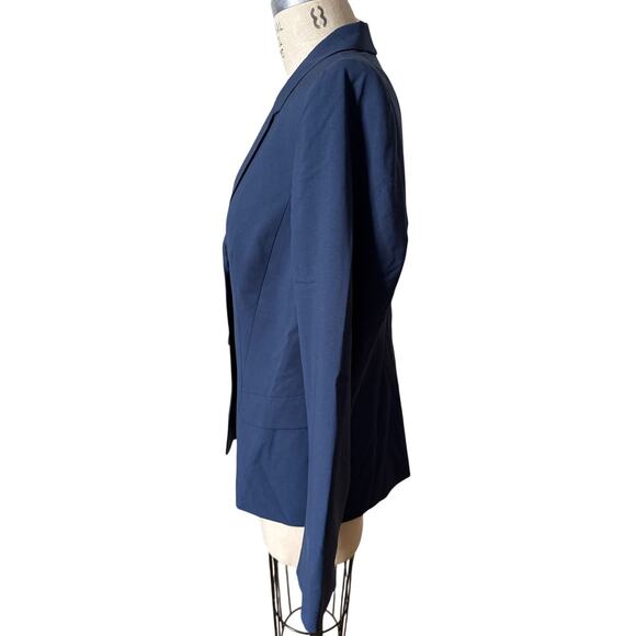 Lafayette 148 New York Wool Blazer Women’s Size 12 Navy Single Breasted Classic - Picture 3 of 7